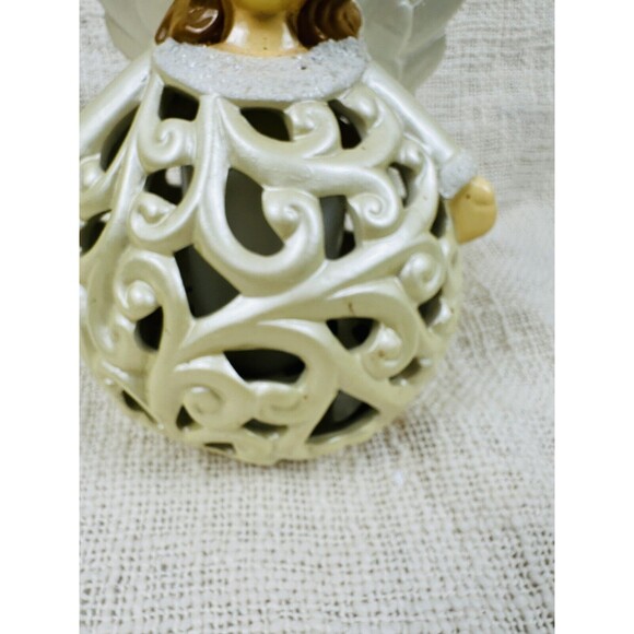 QVC Christmas Decor Porcelain ANGEL Luminary with Flameless Candle, Battery Oper - Picture 9 of 10